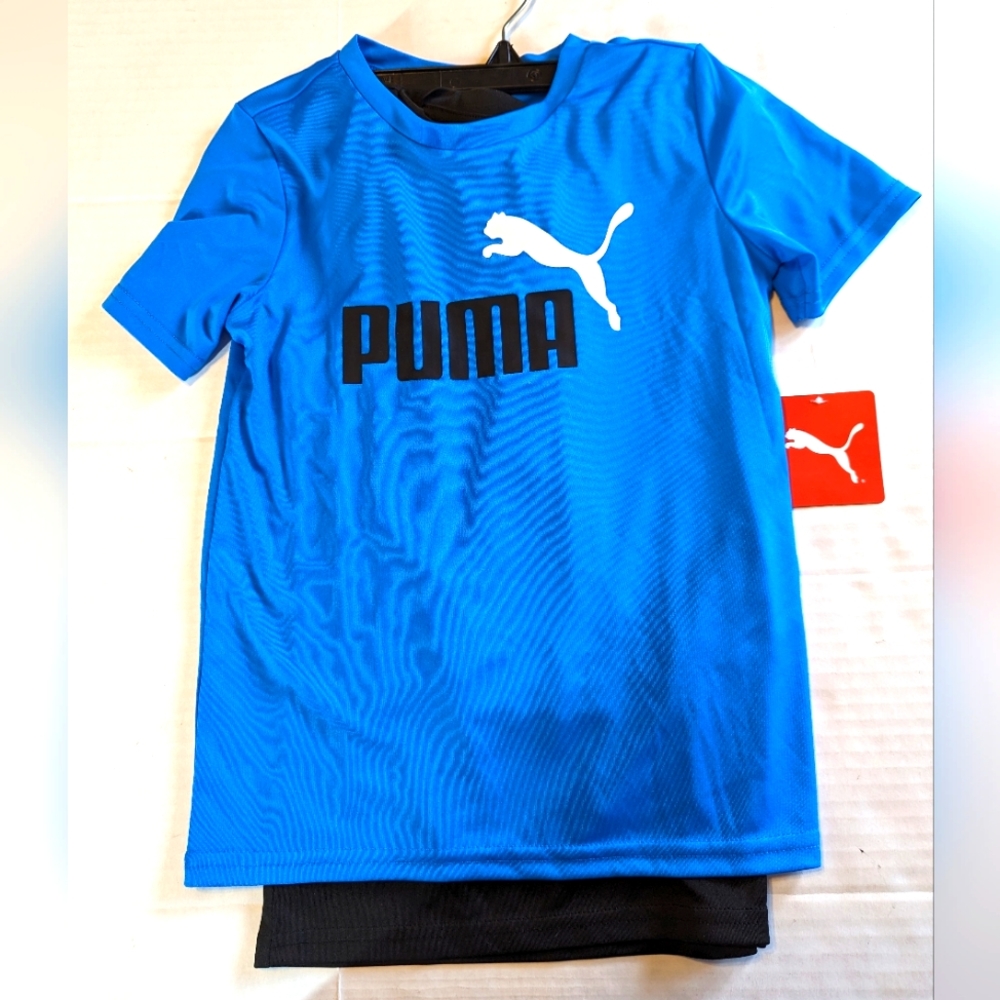 Boys Puma 3 Piece Short Set Brand New With Tags Size 6